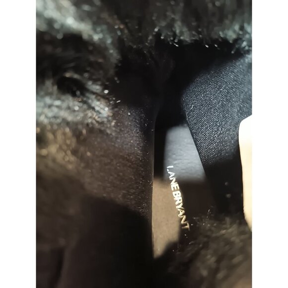 Lane Bryant water snow boots Faux fur tie size 9 W New with 2nd pair of laces - Picture 7 of 7